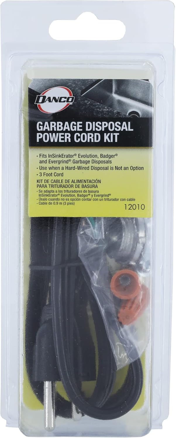 Danco 3 ft. Garbage Disposal Power Cord Installation Kit (12010)