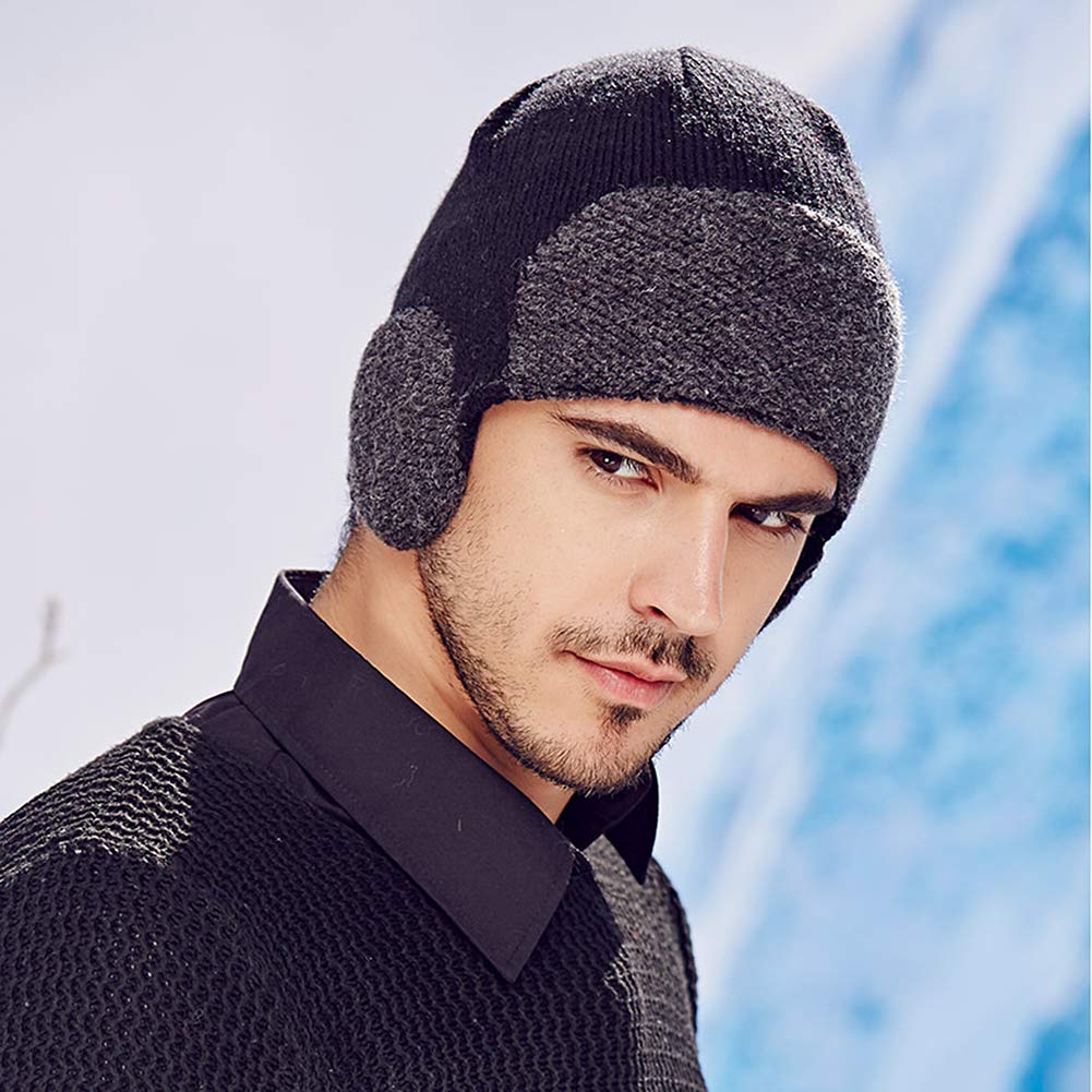 Bonnet Beanie Chaud en Maille Fine Toute Douce,Bonnet Chapeau Hiver pour Hommes Femmes