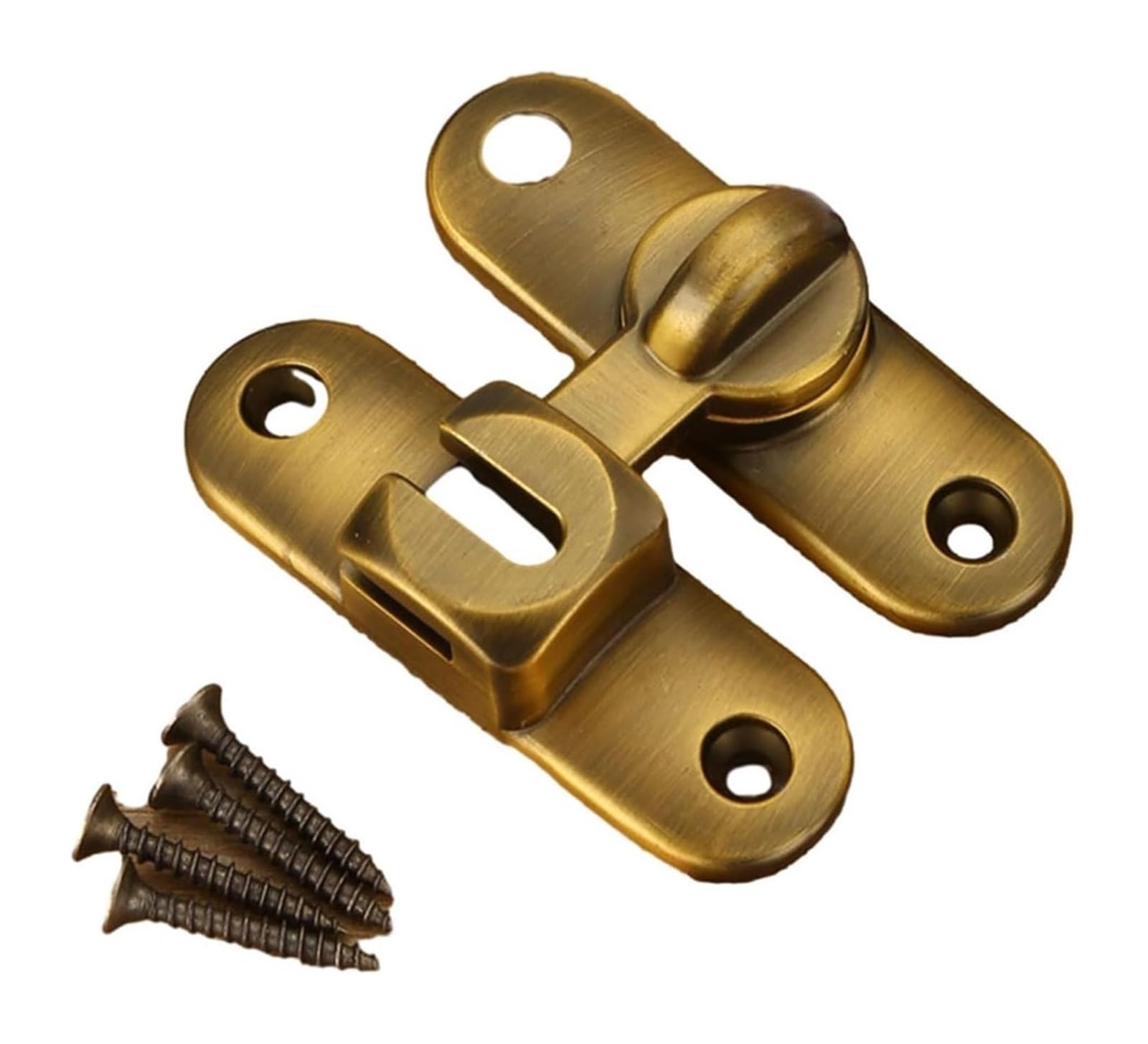 Door Lock Bolt, Barn Door Slide Gate Latch Zinc Alloy Hasp Pin Multicolor(Yellow Bronze)