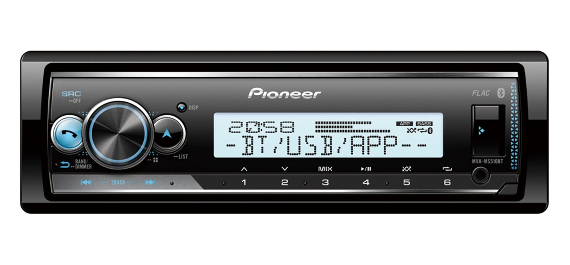 Autoradio Pioneer MVH-MS510BT avec Bluetooth et USB pour Marine