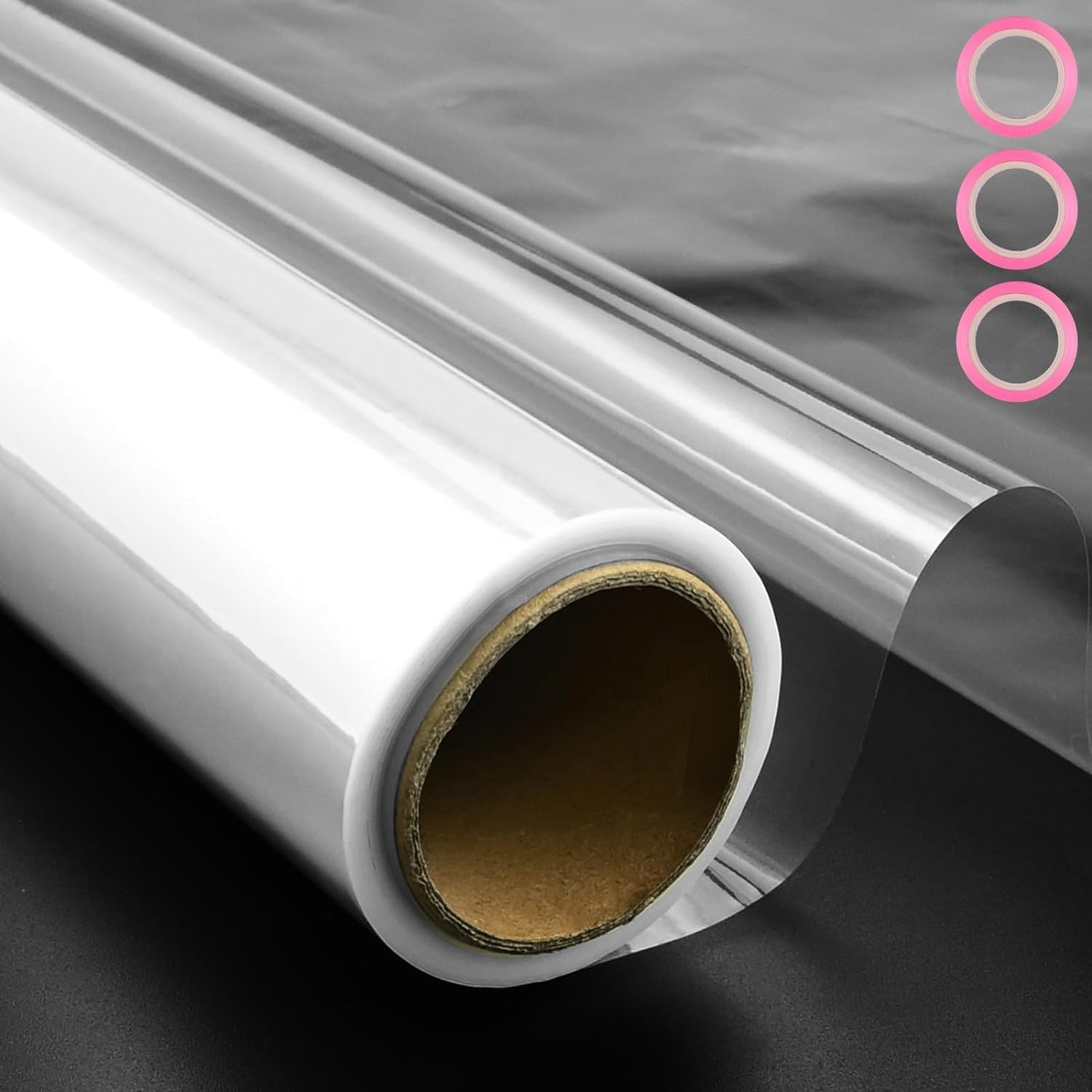 Papier Cellophane LEAZZLE - Rouleau Transparent 86cm X 30m - 3 Mils Qualité Alimentaire