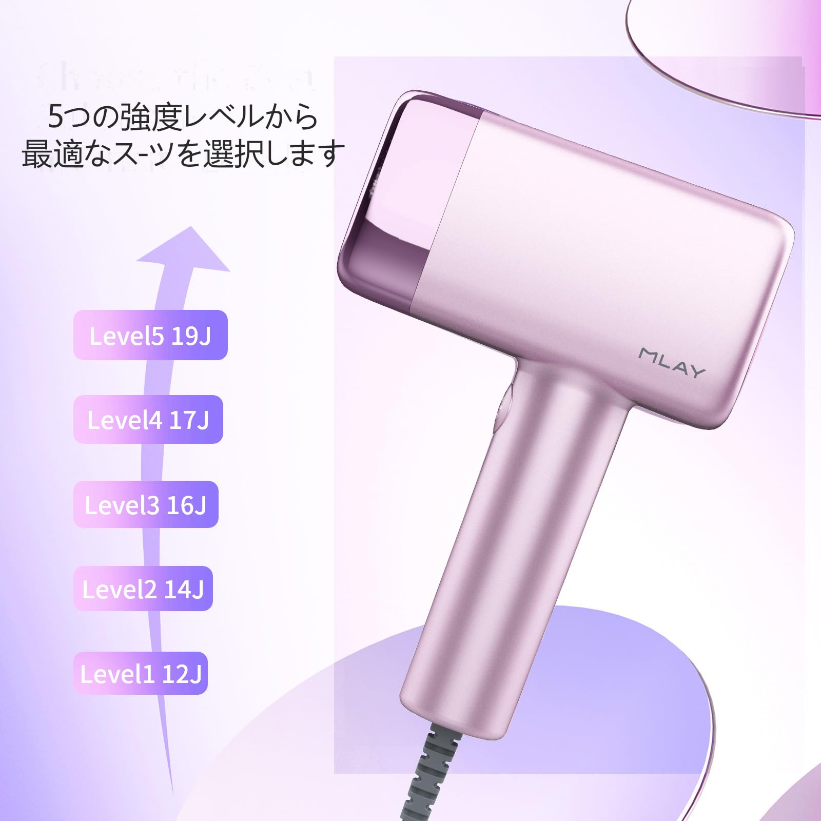 MLAY IPL光脱毛器 家庭用脱毛器 0.5秒/フラッシュ メンズ レディース  
