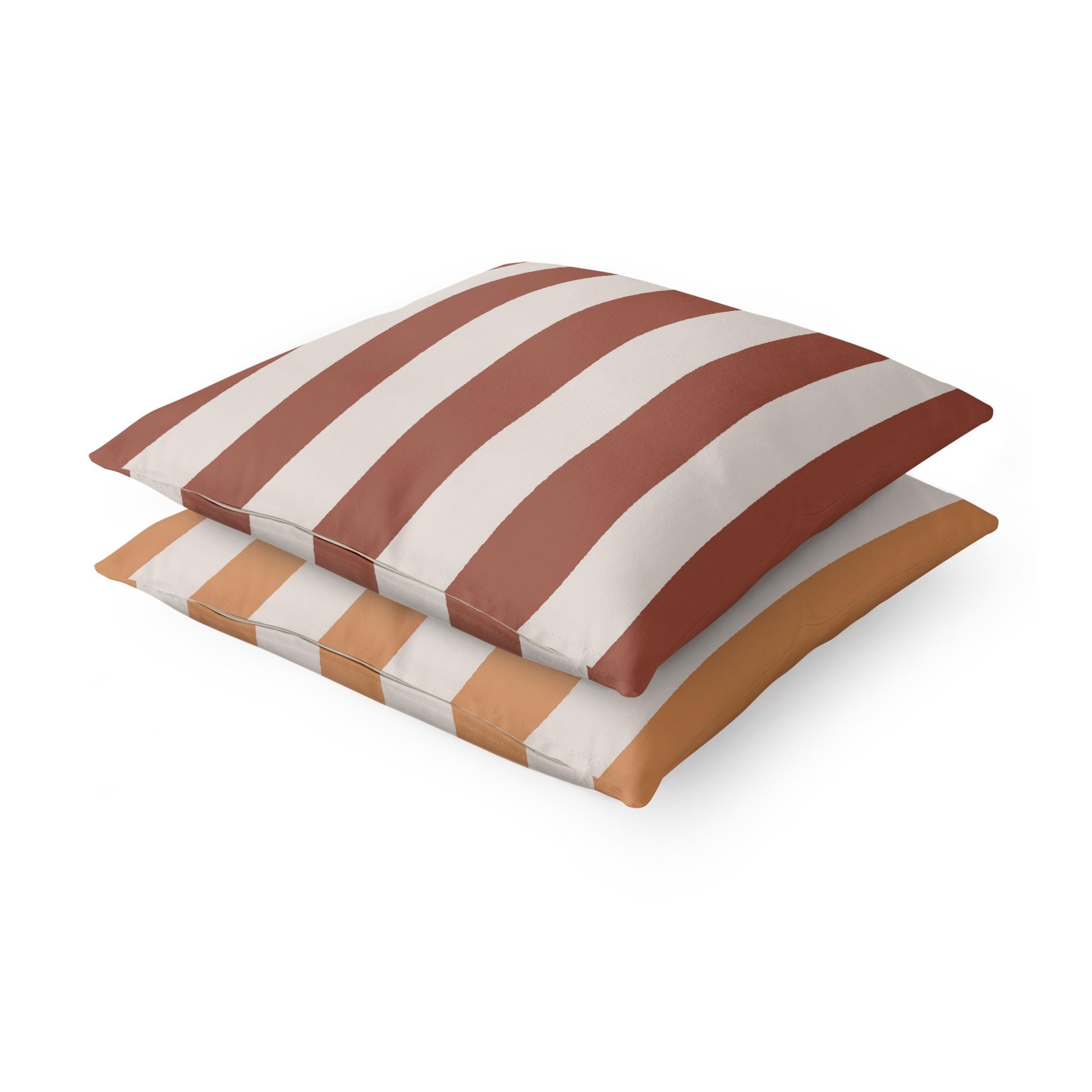 Deko Kissenhülle 2er Set drinnen/Indoor waschbar Sprüche ohne Füllung Zierkissen - Made in Germany - Streifen Bezug rot Sofakissen Abstrakt Indoor Sofa Bett 1273