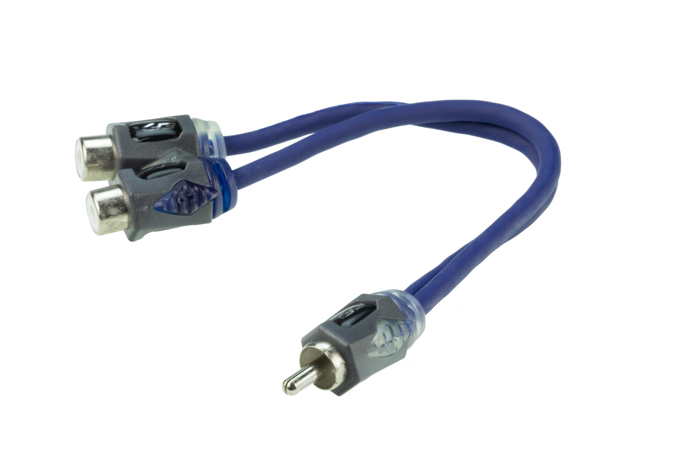 Scosche EFX Rogue RFF 2-Channel Twisted Pair RCA Interconnect Audio Cables - 2CH OFC Car Stereo, Power Sports & Marine Y-Adapter Connector Cable - 6