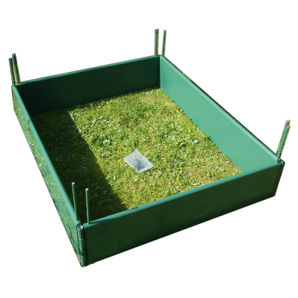 GardenSkill Raised Bed – Raised Vegetable Bed Kit and Garden Planter for Flowers Herbs Veg Fruit (1.25m x 1.25m x 250mm high, Green)