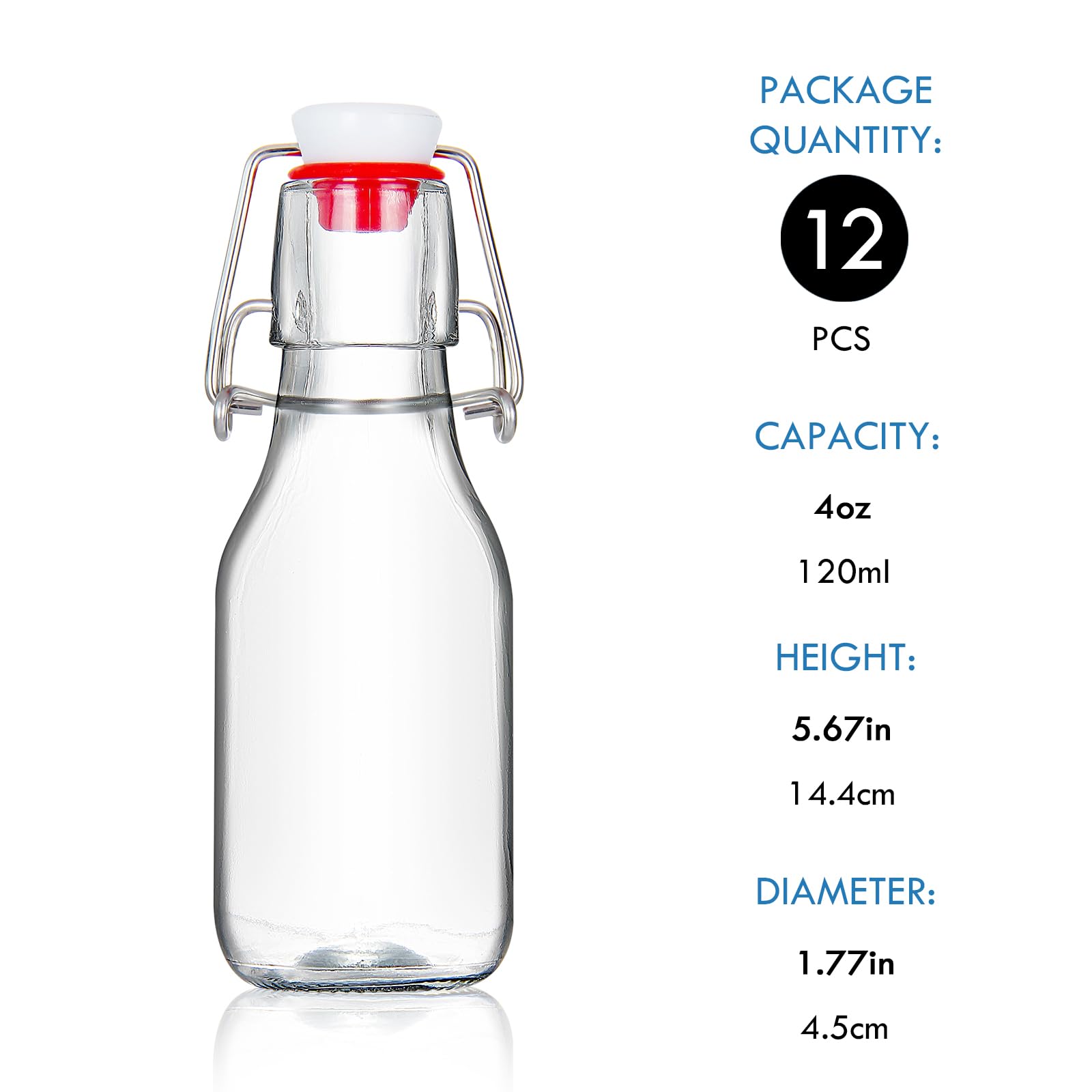Amazon.com: YEBODA 12 Pack 4oz Swing Top Glass Bottles,Small