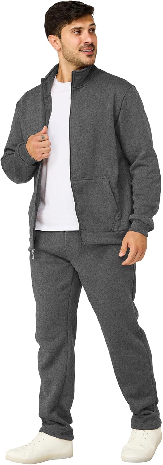 Men's Tracksuits Casual Sweatsuit 2 Piece Full Zip Sweatshirt and Sweatpants Set Athletic Jogging Suit - Image 2