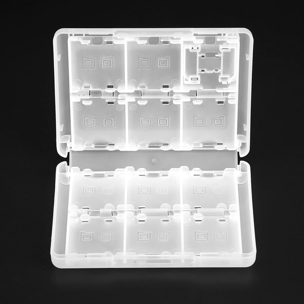 FIYO 28 Slots Portable Travel Game Cards Case, Game Card Storage Organizer Containers Plastic Boxes Empty Storage Organizer for Nintendo 3DS DSL DSI LL(Blue)