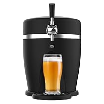 Cecotec BeerFlow 5000 – Dispenser per birra da 60 W, gamma di temperatura controllata da 3 a 6 °C, compatibile con fusti universali pressurizzati, 5 l, indicatore temperatura LED, maniglia per il