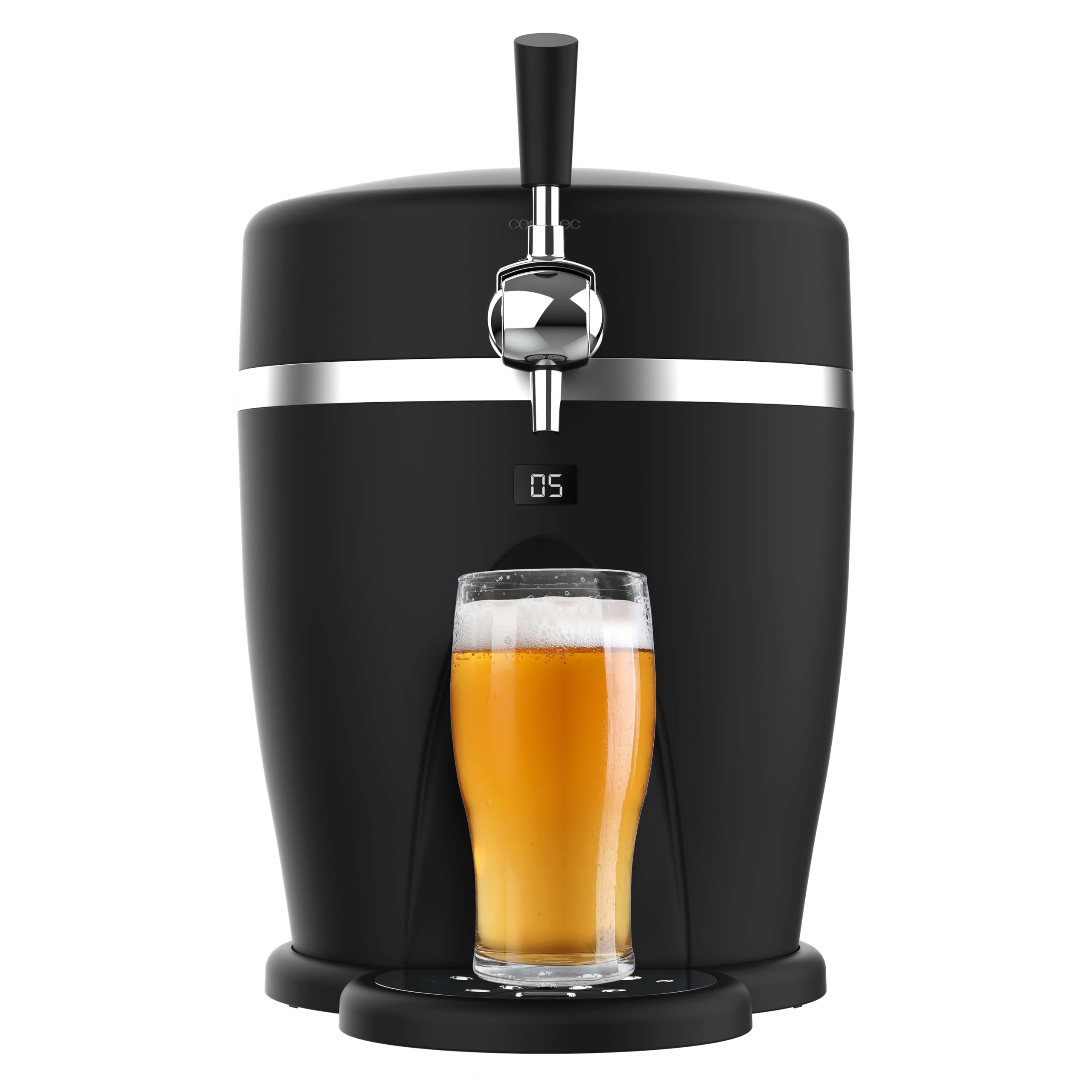 Cecotec Bierdispenser BeerFlow 5000 60 W Temperaturbereich 3-6°C Kompatibel 5L LED-Anzeige Tragegriff