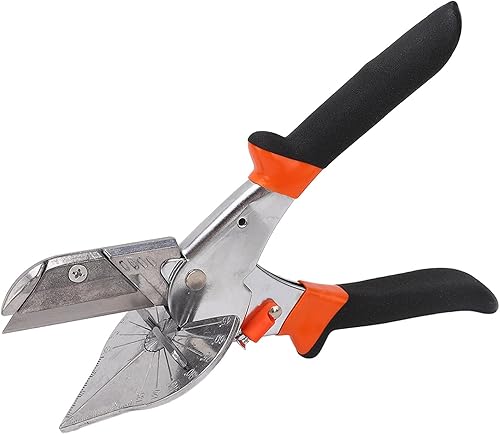 Miniatura 5 de Cizalla de inglete de ángulo múltiple con 10 cuchillas de repuesto, tijeras biseladas de 45 a 135 grados, herramienta de corte angular