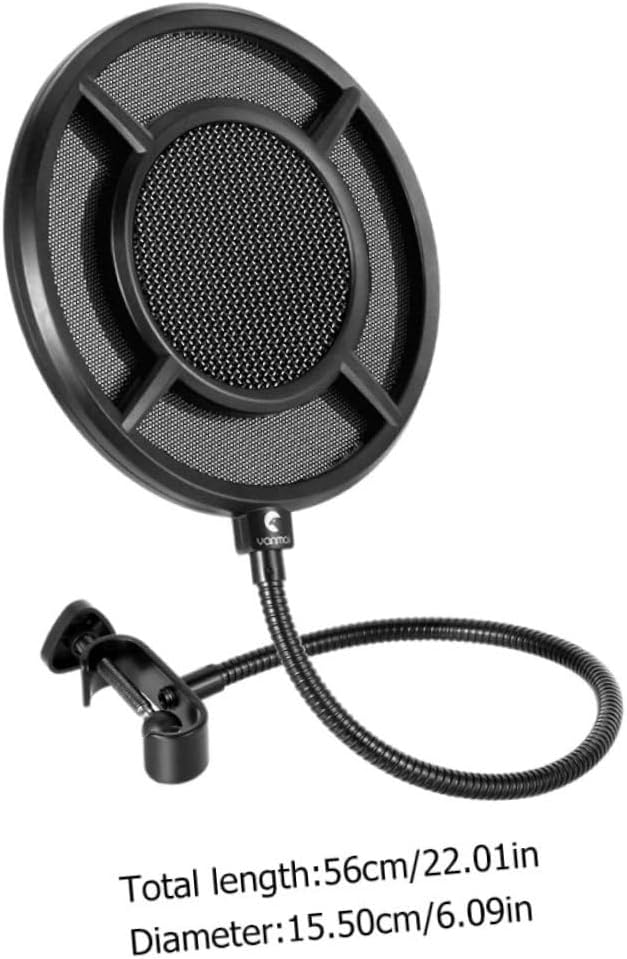 Professional Microphone Filter Windscreen Black Safe Material Rotatable for Music Recording