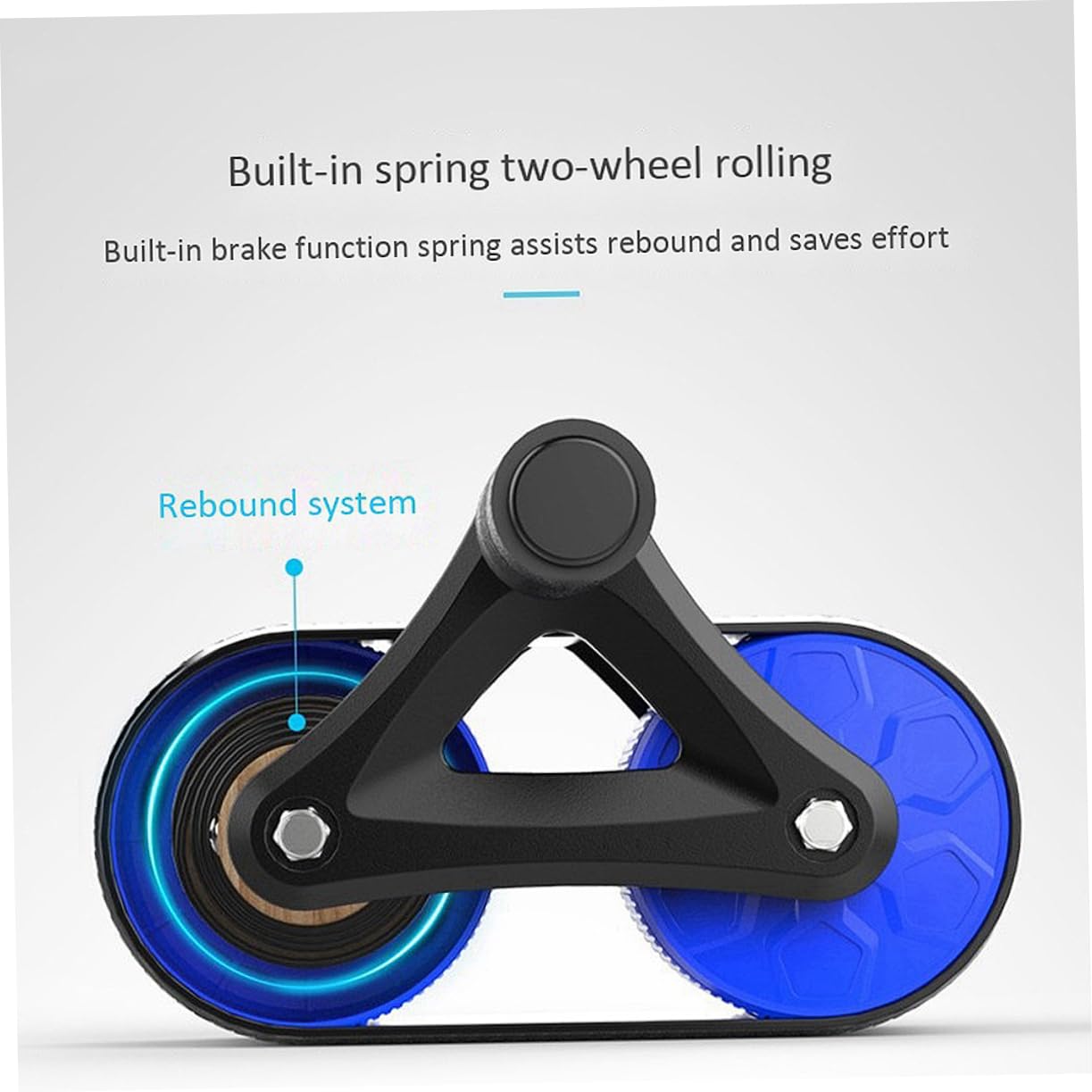 Hemobllo Ruota Addominali Fitness Automatica con Rimbalzo Roller per Allenamento Addominale Stabile per e Dispositivo per Esercizi Core e Perdita Attrezzo Palestra Blu