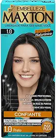 Tinta de Cabelo Maxton Preto 1.0 Confiante