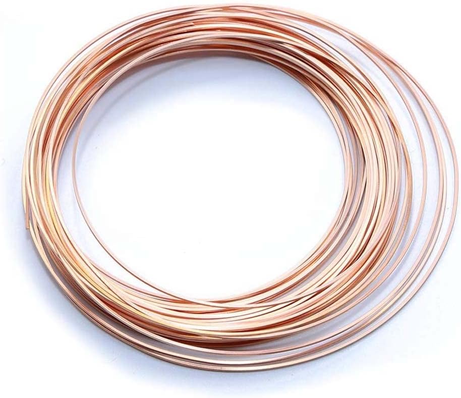 99.5% Pure Copper Wire Round Bare Copper Wire,10 Gauge Jewelry Making Beading Floral Craft Wire (Length 16.4Ft)