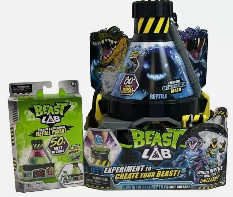 Beast Lab Reptile Exclusive Beast Creator, Real Bio Mist and 80+ Lights & Sounds + Refill