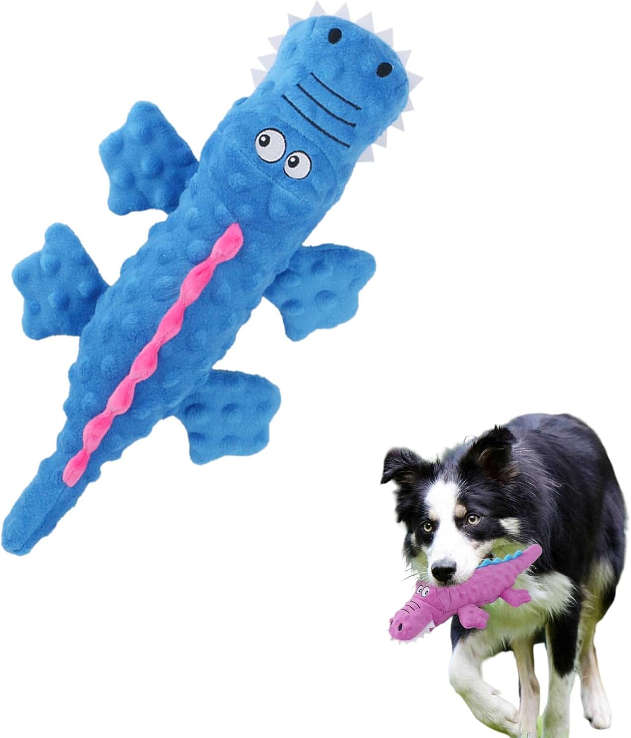 Pet Supplies Qeahenwi 2023 New Indestructible Squeaky Plush Dog Toy