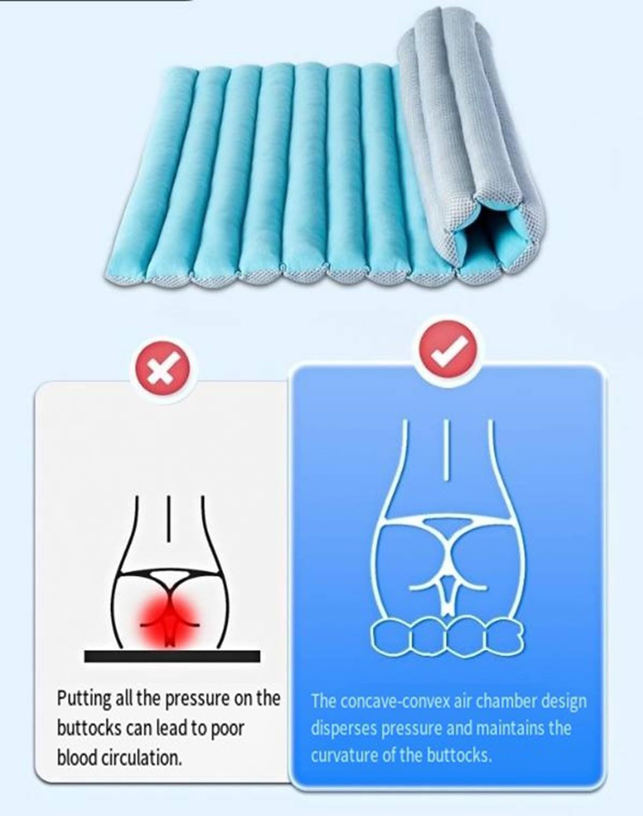 Materasso a pressione alternata, cuscino per piaghe da letto, materasso anti-piaghe da decubito per anziani, materasso anti-piaghe da decubito, materasso per prevenzione delle ulcere per
