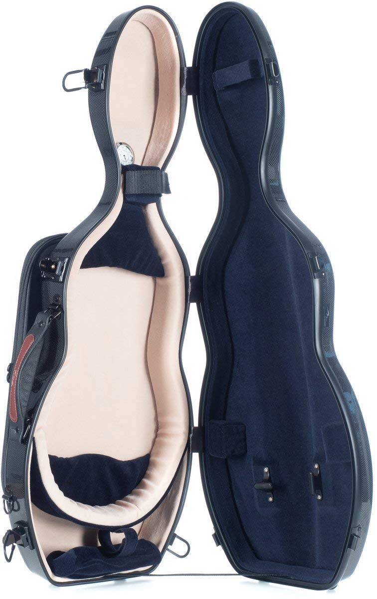 Custodia per violino Fiberglass Ultra Light 4/4 point black - navy blue M-Case + Music Bag
