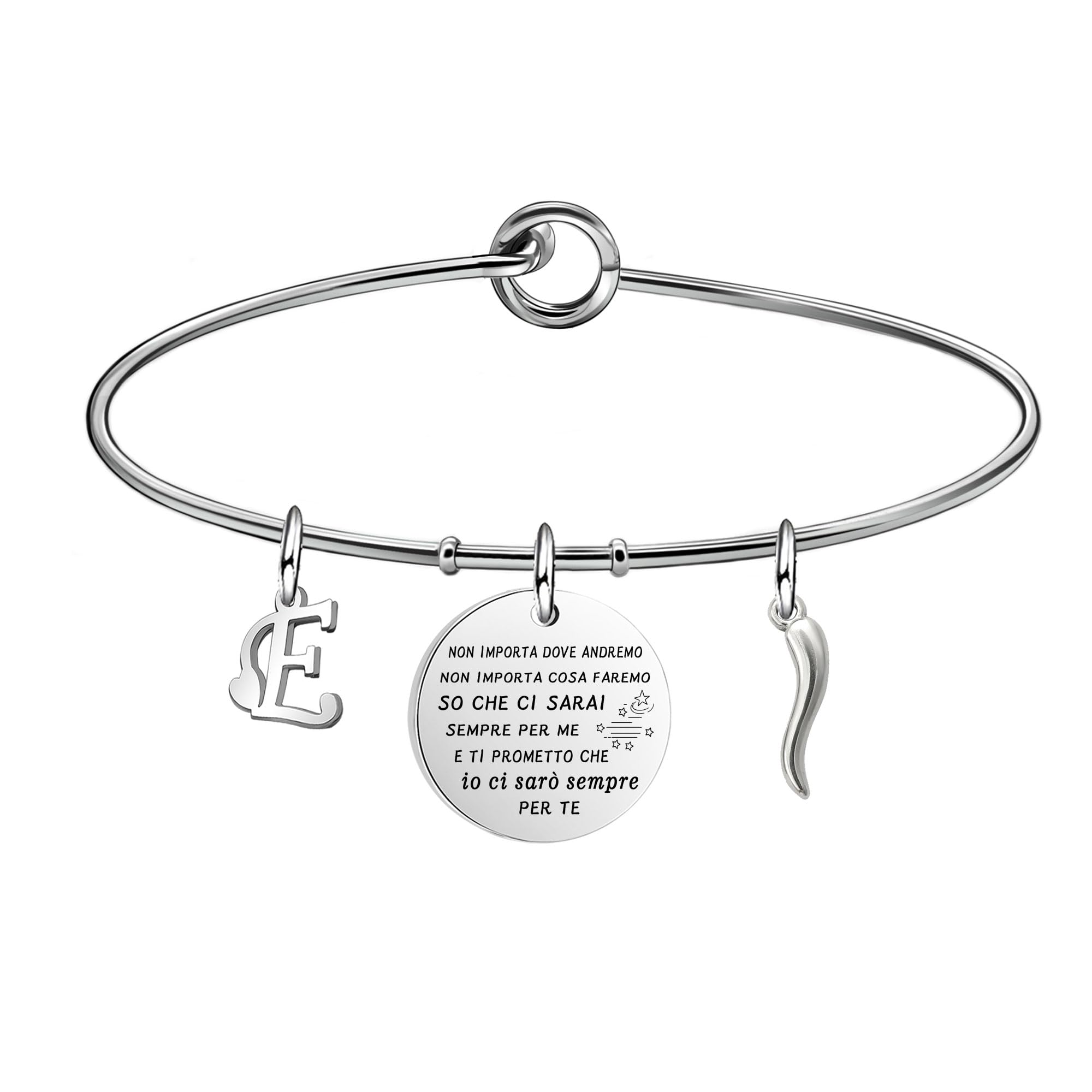 Awyuan Bracciale dell'amicizia personalizzato con iniziali - Regalo gioioso per buone amiche, sorelle, figlie e fidanzate Bracciale da donna e da ragazza