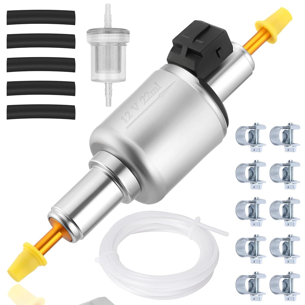 ZAMDOE 12V 22ML Ölpumpe Kraftstoffpumpe-Kit für 2KW 3KW 4KW 5KW 8KW Diesel Standheizung für Eberspacher Standheizung D2 D4 D5 Heizung Lufterhitzer Heizungspumpe Dosierpumpe