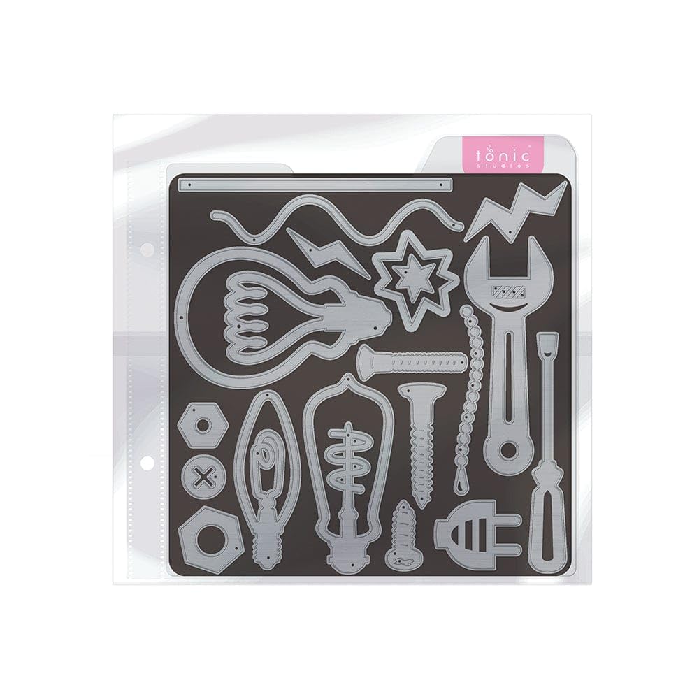 Tonic StudiosBulbs and Bolts Die Set - Create Striking Crafts with Statement Bulb and Tool Designs