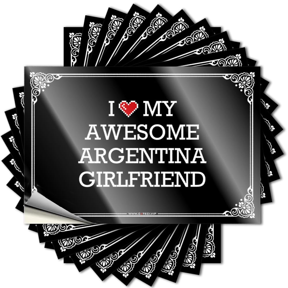 Bedroom Decorations Decals - Aesthetic Dry Door I Love My Awesome Argentina Girlfriend(12X18CM)