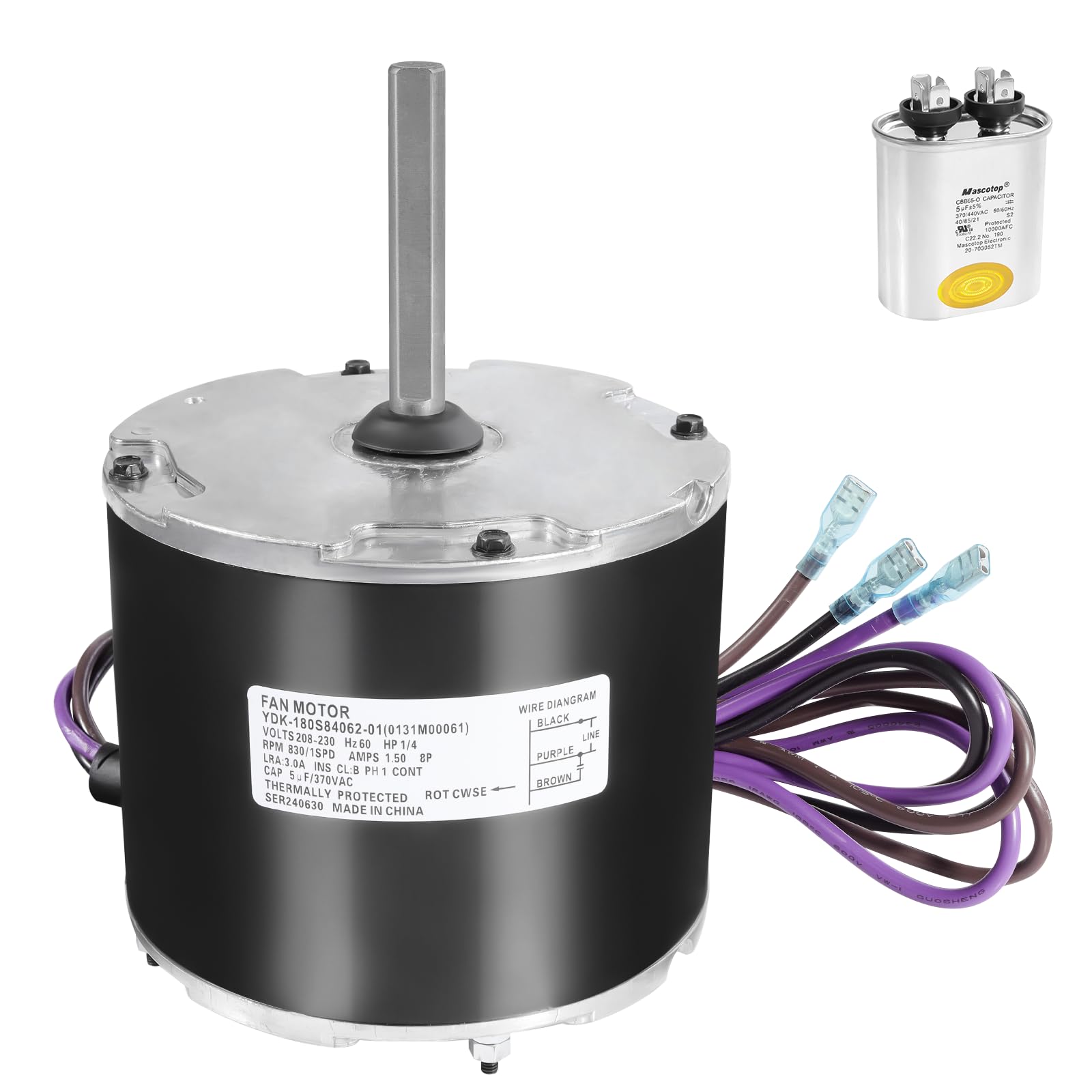 0131M00061SP - Motor eléctrico de alto par de 1/4 HP, motor duradero de grado industrial de 24 V CC para maquinaria y sistemas de automatización, diseño compacto, rendimiento eficiente
