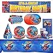 Set di stoviglie per feste di compleanno, 36 pezzi, decorazione per compleanno, motivo Spiderman, per bambini, set di stoviglie con piatti, bicchieri, tovaglioli, cannucce, bandierine