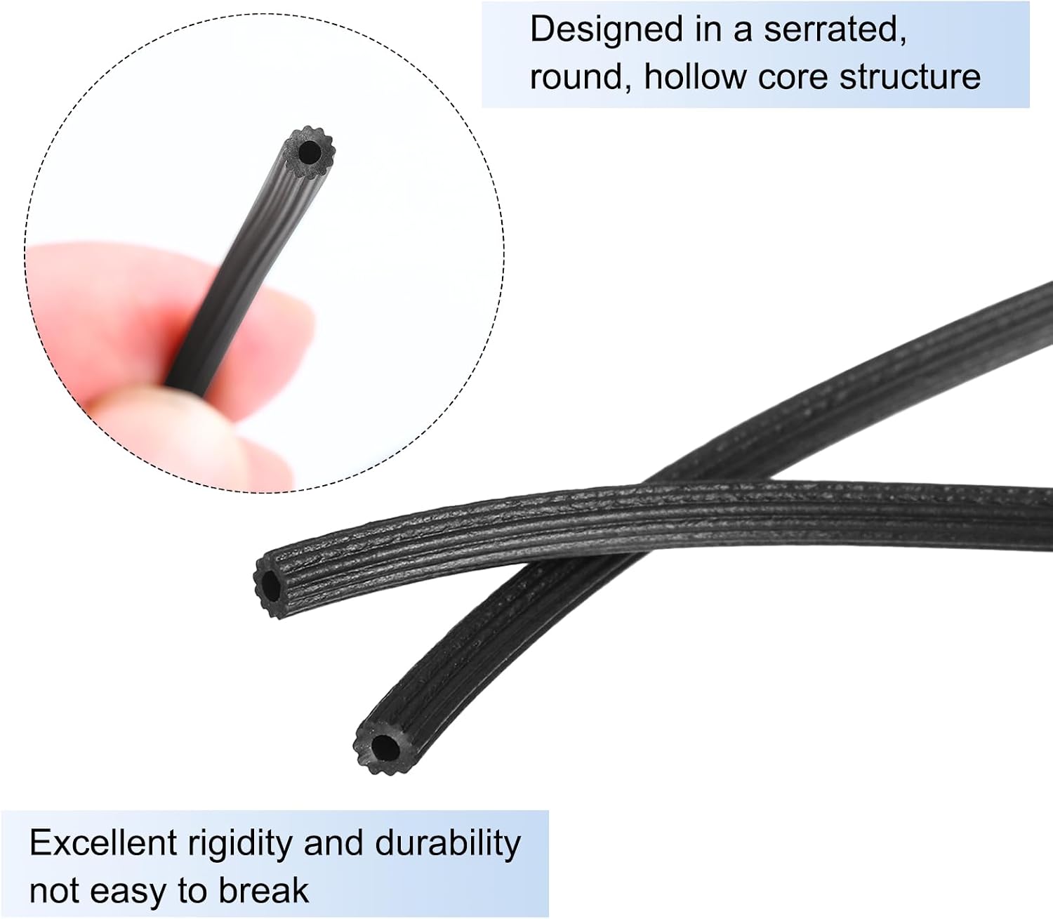 uxcell Screen Spline, 0.09"x100FT Round Window Screen Repair Retainer Spline for Door Window Screens Replacement, Black