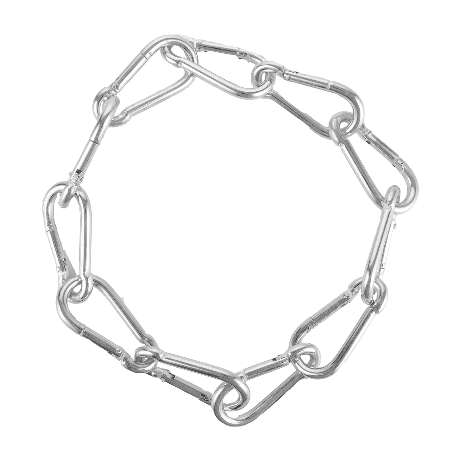 SENENQU Lot de 40 mousquetons galvanisés - 80millimètre x 8 mm - Mousquetons avec fermeture à cliquet - 200 kg - Crochets de balançoire
