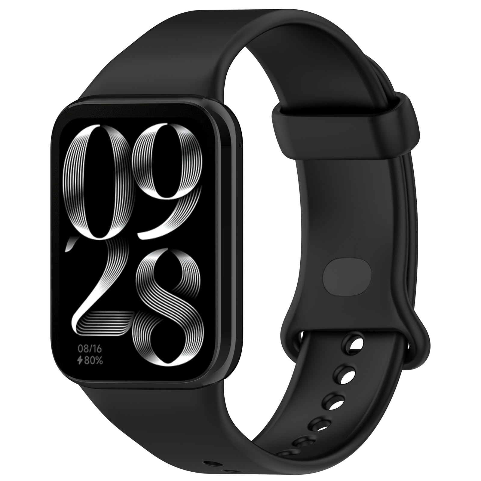 Straps for Xiaomi Smart Band 9 Pro Active Watch Band, Adjustable Replacement Wristband Silicone Sport Band for Xiaomi Smart Band 9 Pro Smartwatch (Black)