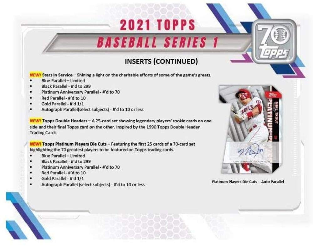 topps 2021 series 1 rare cards Amazon.com: 2021 Topps Series 1 Baseball Factory Sealed Blaster Box 7 Packs  of 14 Cards plus 1 70th Anniversary Patch Card. MASSIVE 99 Cards, Chase  rookie cards of an Amazing Rookie Class