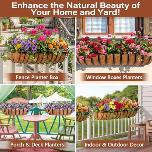 image for Legigo 4PCS 36 Inch Natural Trough Coco Coir Liners Planters Replaceme