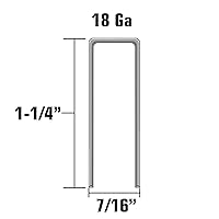 Vista 2 de Metabo HPT 31105SHPT 18 Ga Galvanized Cap Staples 7/16" Crown 1-1/4" x 18Ga EG Staple & Plastic Cap 2000 Count