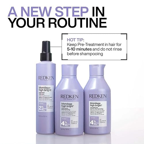 Miniatura 4 de Redken Blondage High Bright Pre Treatment  Brightens and Lightens Color-Treated and Natural Blonde Hair Instantly  Infused with Vitamin C