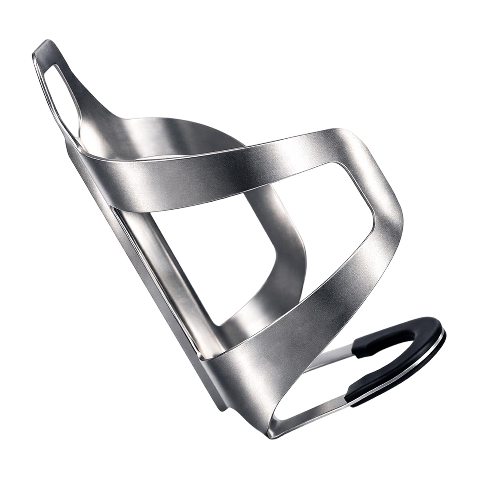 Bike Water Bottle Holder, Secure Cycling Hydration Solution, Universal Bike Bottle Cage with Titanium Finish, Compatible with Most Bicycle Models