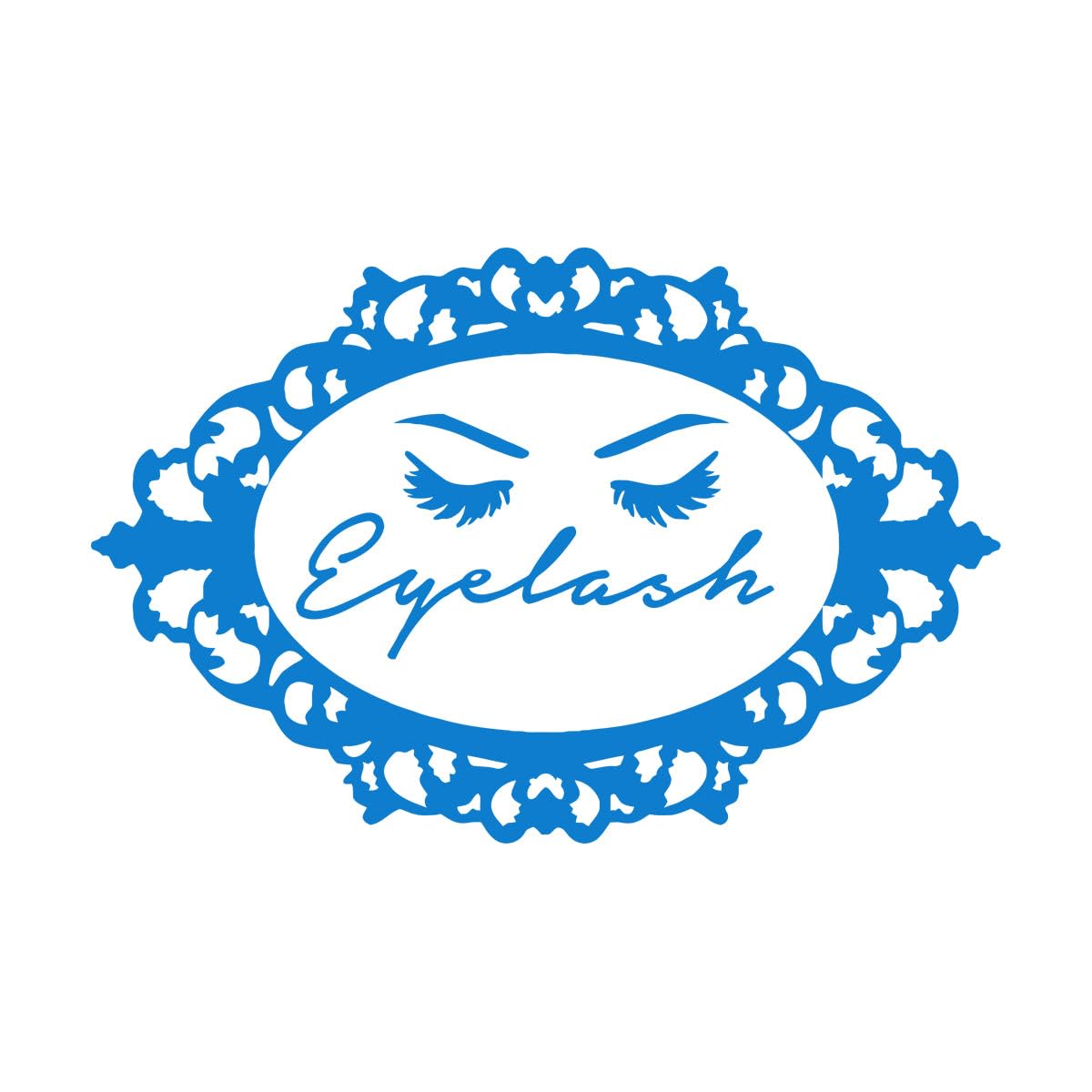Female Woman Eye Make Up Vinyl Wall Decal Long Eyelash Fashion Stickers Beauty Salon Decoration Mural Bedroom Extra Large - 67x105cm
