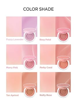 JUNG SAEM MOOL Artist Cushion Blush | Easy to Blend with Puff, Buildable Liquid Blush for Cheeks with a Natural & Matte Finish, Korean Makeup (Blur | Perky Coral)