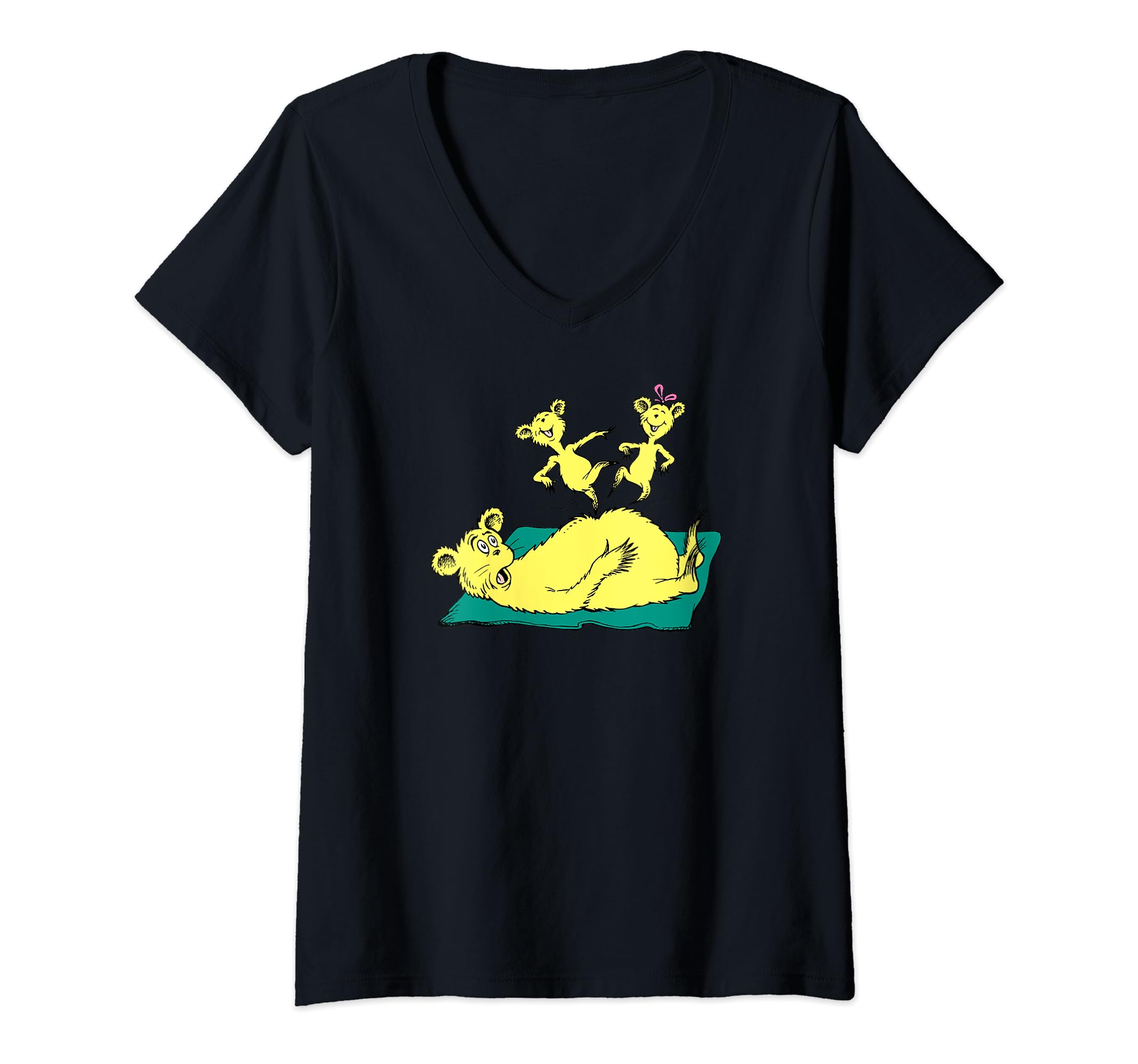 Womens Dr. Seuss Hop on Pop V-Neck T-Shirt
