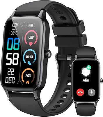 💎 75% MEGA DEAL! Smart Watch for Men Women, 1.57″HD Touch Control Smartwatch Answer/Make Calls, Fitness Watch with Heart Rate Sleep Monitor, IP68 Waterproof Activity Tracker with 110+ Sport Smart Band for Android iOS