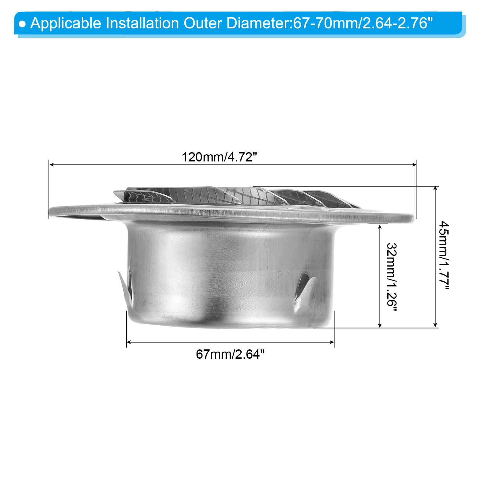PATIKIL Soffit Vents 2.8 Inch - Image 2