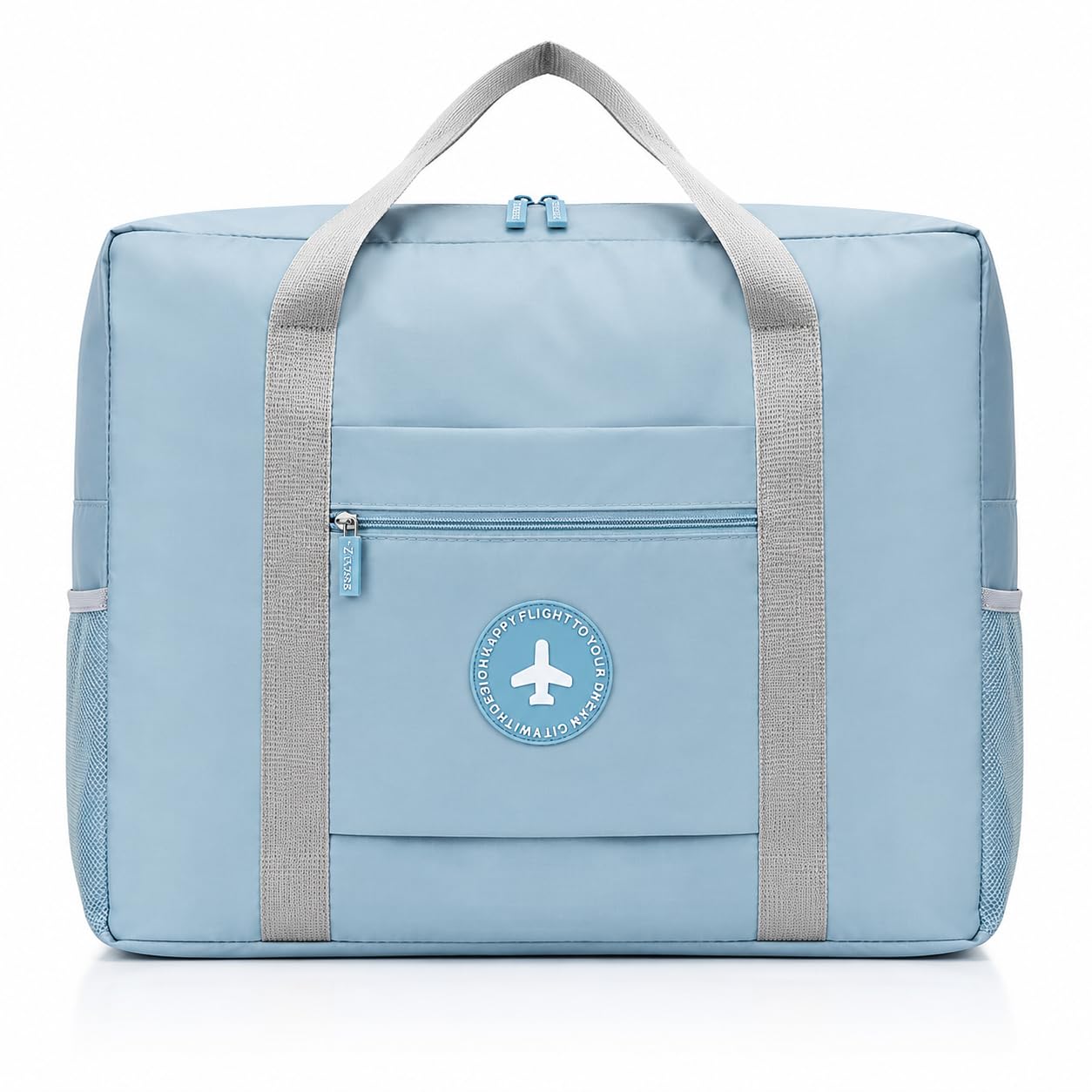 zollyss Travel Bags for Luggage Spacious with Pockets Foldable Weekender Zipper Duffle Bag for Travel Stylish Handbag Conveniently Carry on Trolley Bag Waterproof (44 x 18 x 35 cm) (Blue)-picture-42