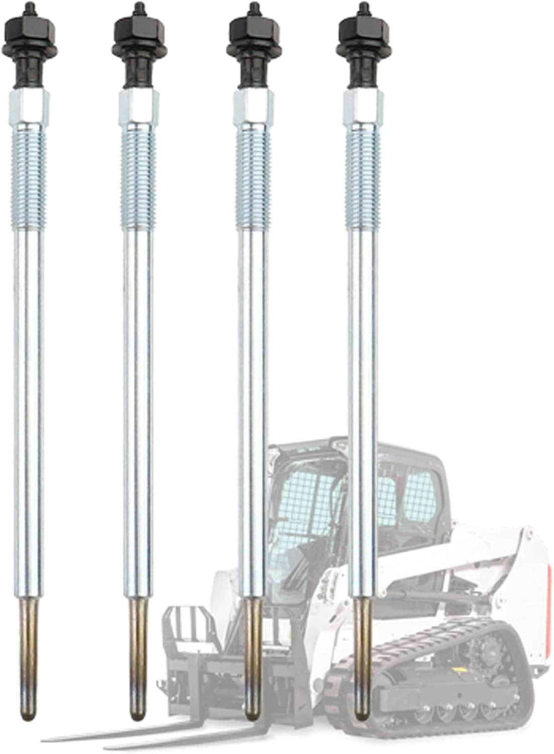 4X Glow Plug Compatible with Bobcat Skid Steer Loader S510 S530 S550 S570 S590 Track Loader T550 T590 Replaces 7030400 0100276034