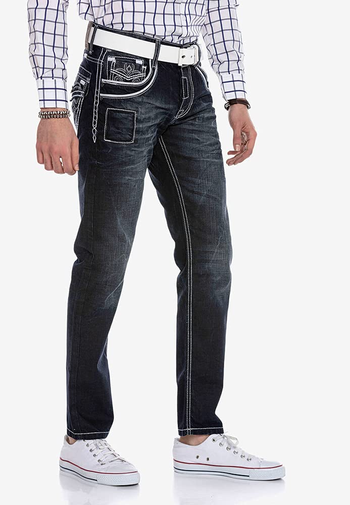 Cipo & Baxx Herren Jeans – Bequeme Denim Hosen aus Stretch und Baumwolle – Casual Klassische Jeans für den Alltag