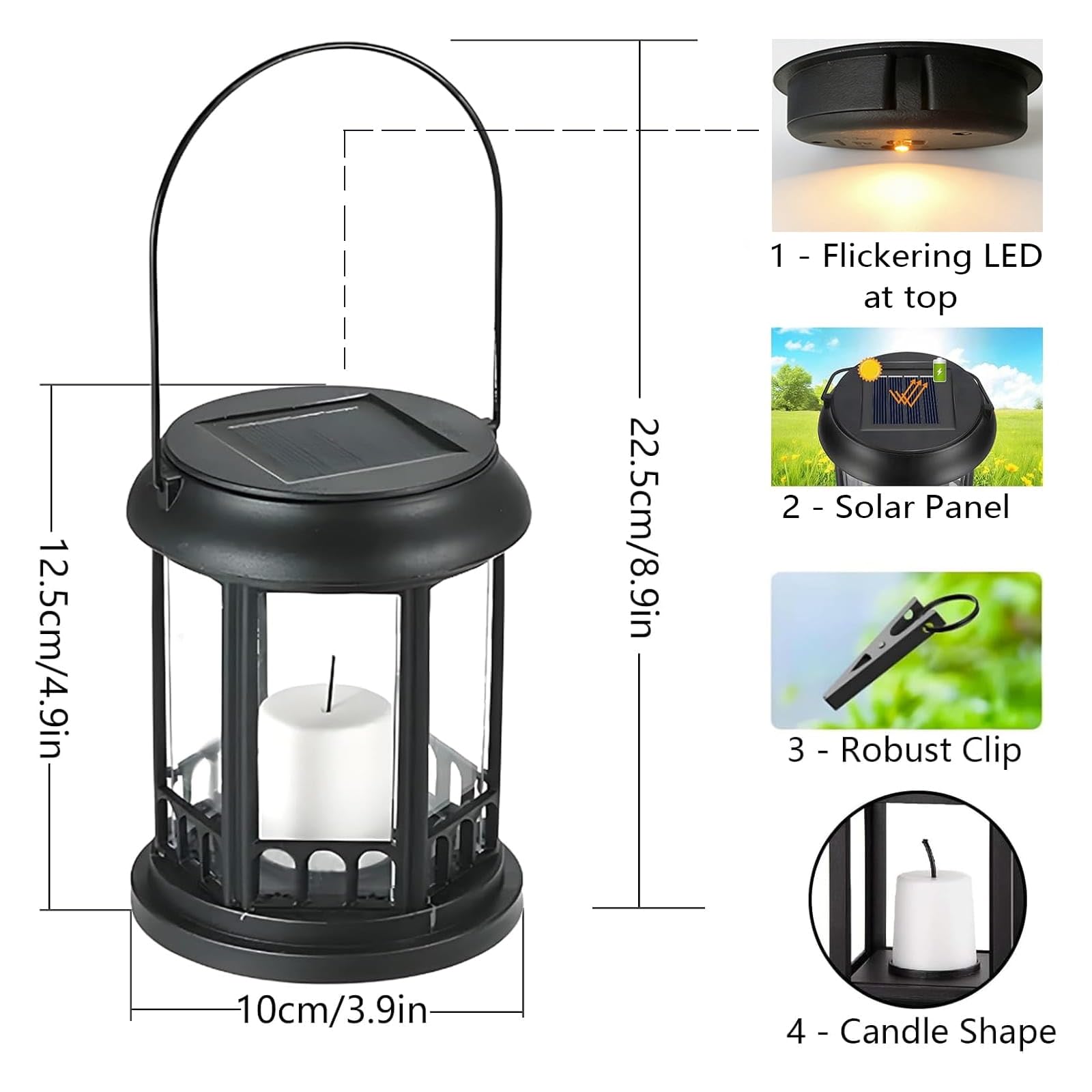 WdtPro Luci solari decorative da giardino per esterni, confezione da 6, luci solari impermeabili da giardino con 24 fiori di giglio, luci LED che cambiano colore, luci paesaggistiche ad energia solare