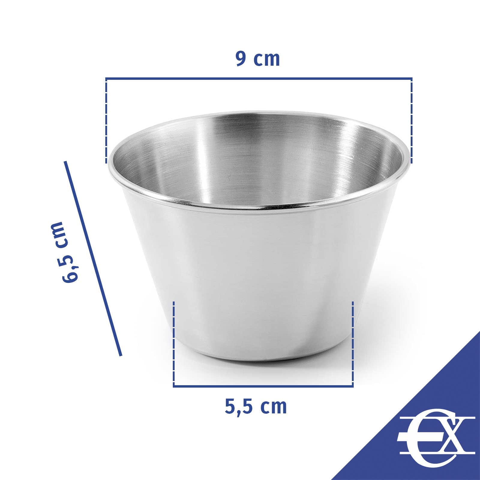 EUROXANTY Molde para Flan 24 unidades | Flanera Individual | Molde de flan liso | Molde antiadherente | Molde gelatinas | Molde para pastelitos | Molde redondo | Ø9 cm