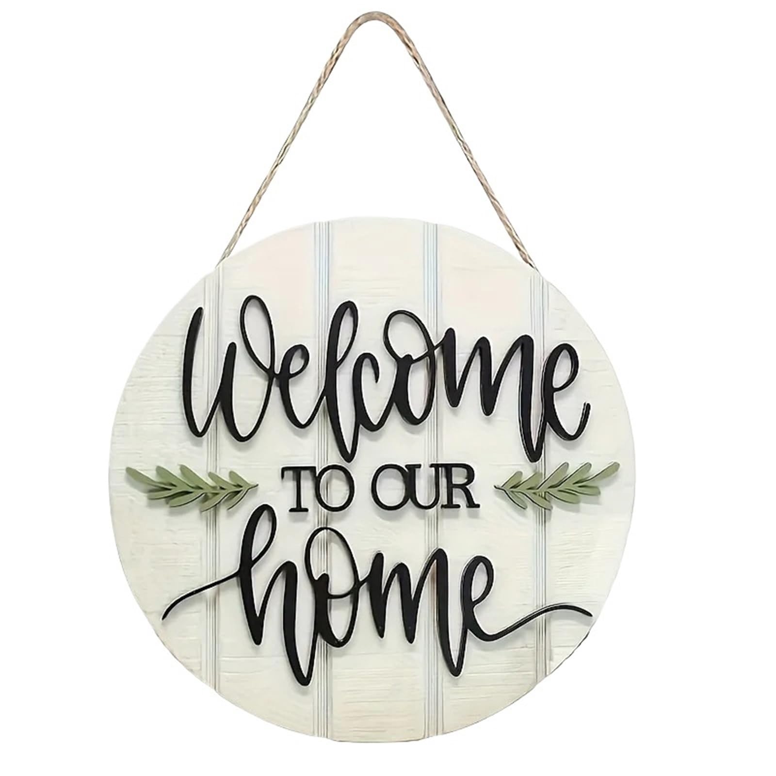 Wooden Welcome Sign 1pc Rustic Wooden Sign Welcome | Round Wall Decor For Front Door, Porch, Living for home(30x30)