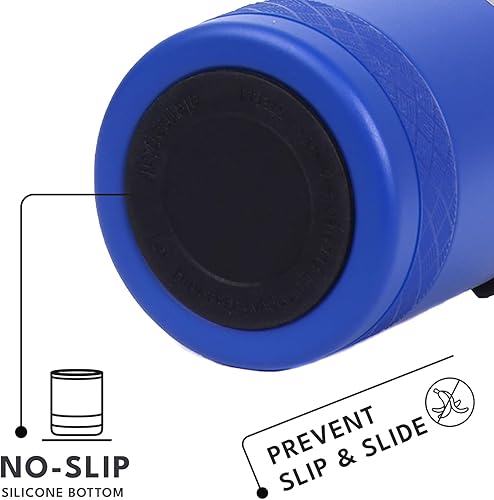 Miniatura 34 de Elemental Vaso de bola baja, taza de acero inoxidable de triple pared de 10 onzas con tapa Tritan no rota, vaso de whisky aislado, taza de café