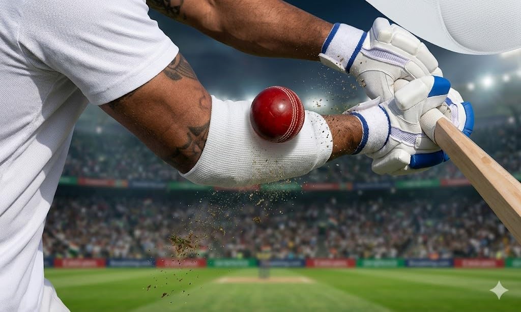 Cricket Arm Guard for Batting | Adult Size Elbow Guard, Lightweight, Comfortable & Protective Gear for Cricket, Enhances Safety (Black, Pack of 1) (White)-image-38